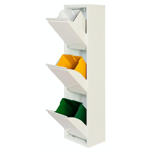 Armario para reciclaje metálico PAT 3 Blanco