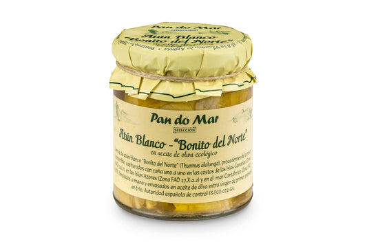 Lomos de Bonito del Norte en aceite de oliva ecológico en Vidrio Pan do Mar 220g