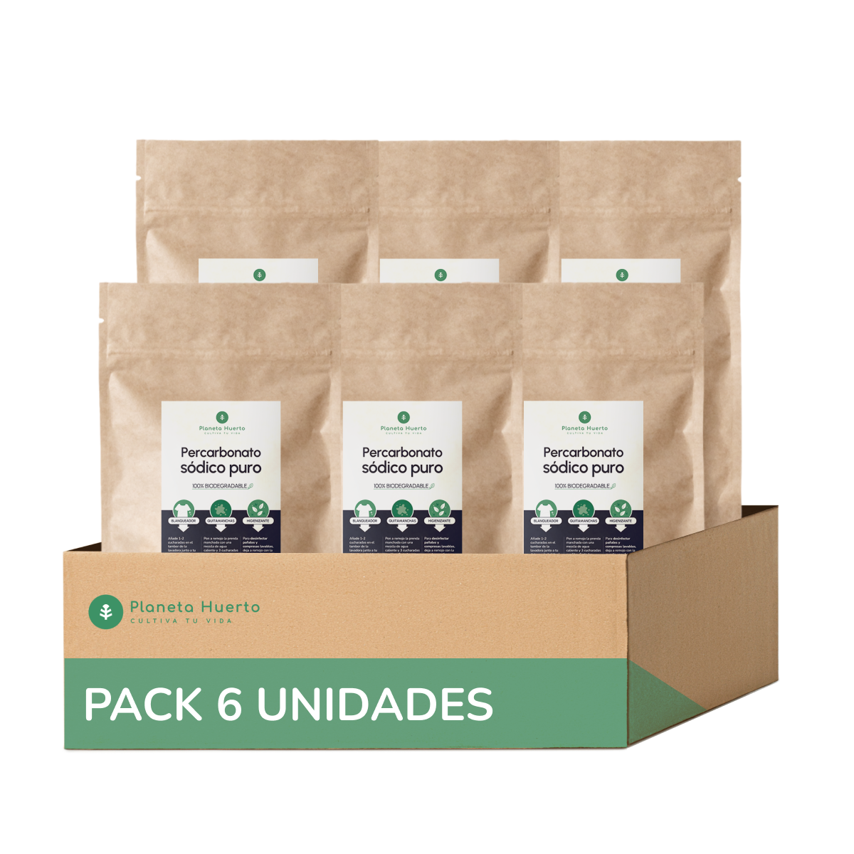 Pack 6xPercarbonato Sódico Planeta huerto 1 Kg