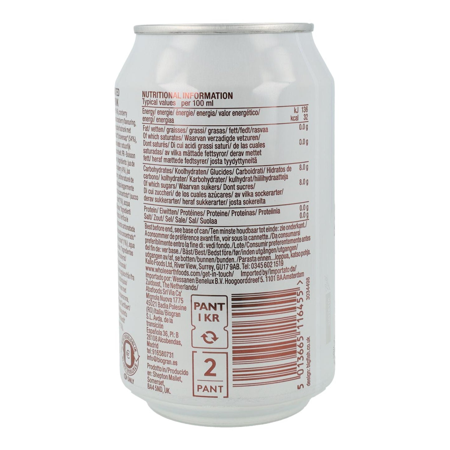 Refresco Bio Arándanos Whole Earth 330ml