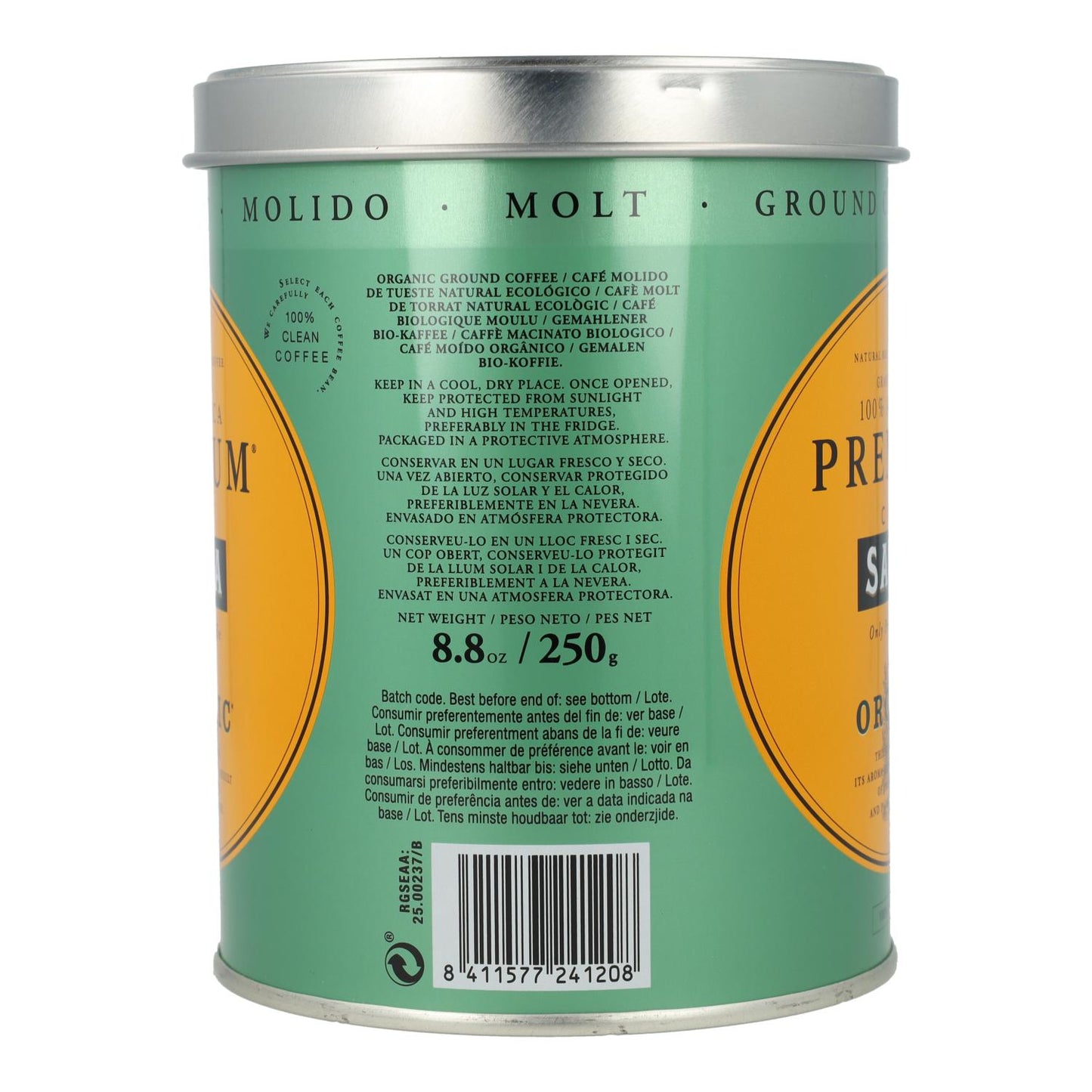 Pack x 3 café Saula Premium Organic Molido 250g