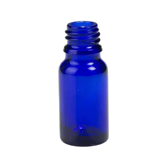 Botella de vidrio azul. Camassia