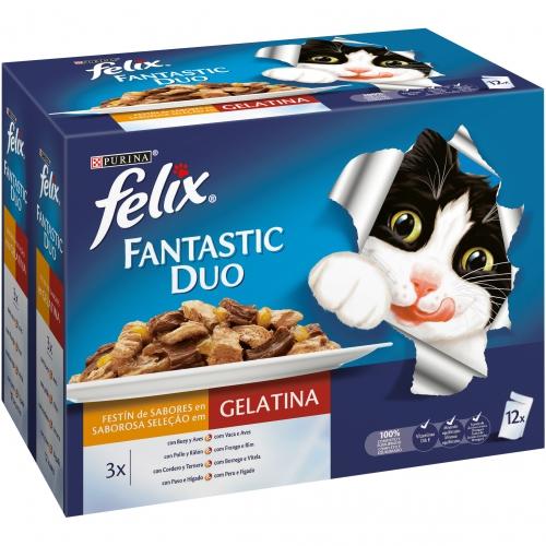 FELIX Duo Festín de Sabores en Gelatina 12x85g
