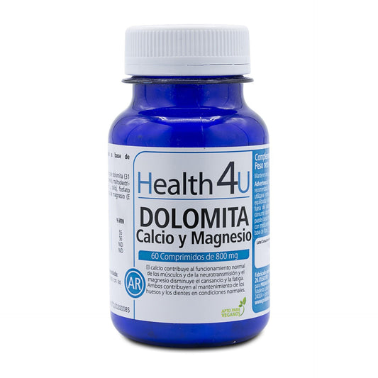 H4U Dolomita calcio y magnesio 60 comprimidos de 800 mg