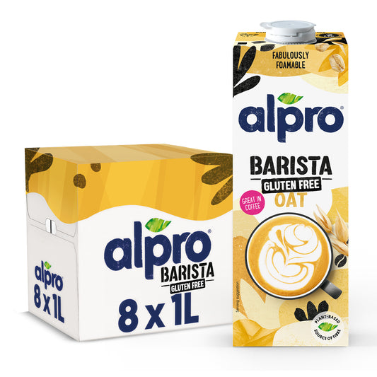 Pack 8x Bebida de Avena Barista sin gluten Alpro 1 Litro