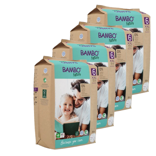 Pack ahorro Bambo Nature pañales  T6 (+16kg) 80uds