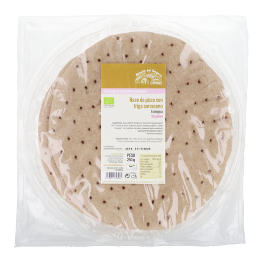 Bases de Pizza de Trigo Sarraceno sin gluten Rincón del Segura 2 uds de 250 g cada una