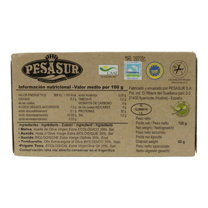 Filete melva lata eco Pesasur 125g