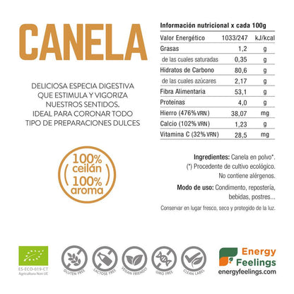 Canela en polvo ECO Energy Feelings 200 g