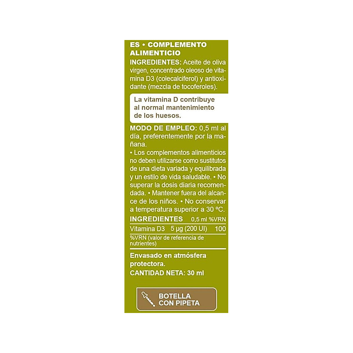 Vitamina D Líquida Marnys, 30 ml