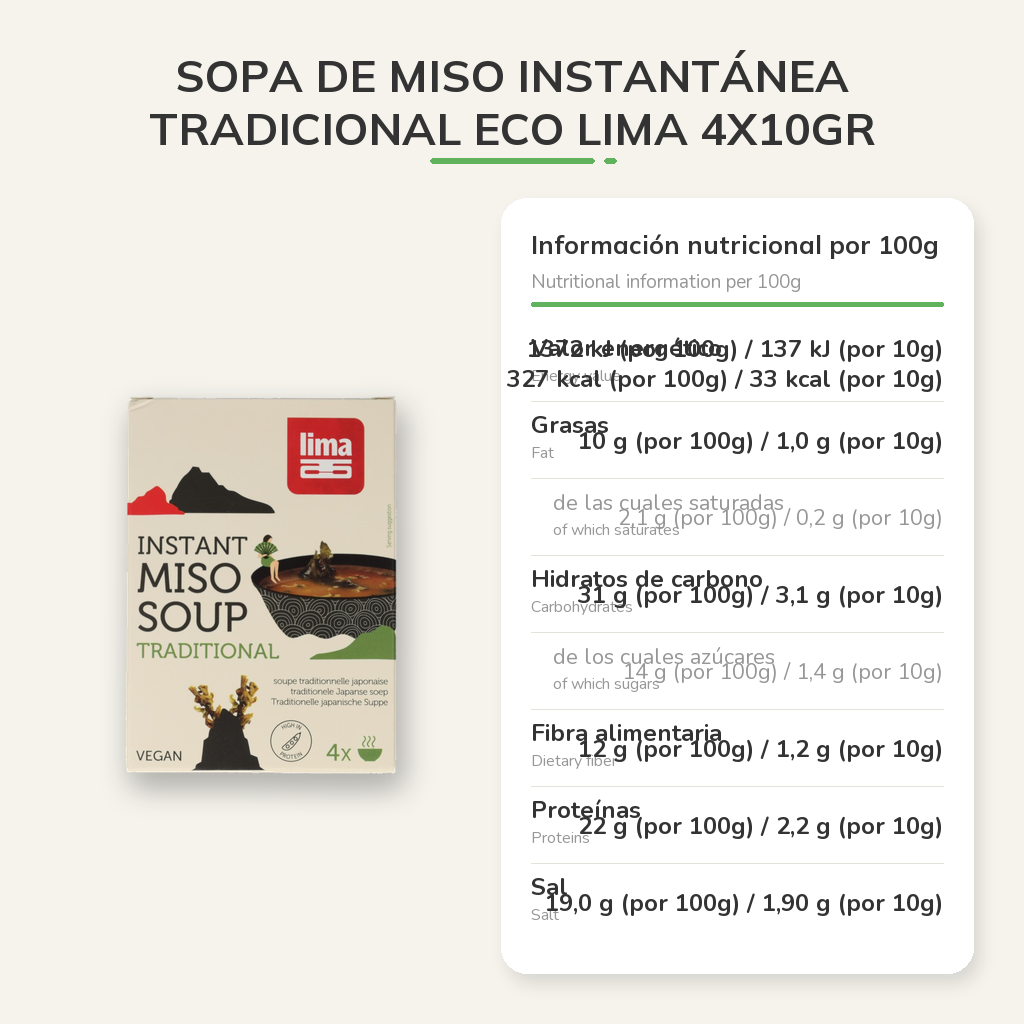 Información nutricional