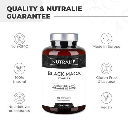Pack 2x Nutralie Maca negra andina complex + vitaminas B6 + B12, 120 cápsulas