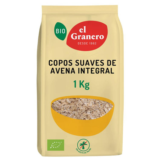 Copos Suaves de Avena Integral BIO El Granero