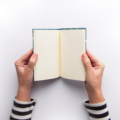 Kit Haz tu Libreta DIY  Tela cuadros azul y blanco