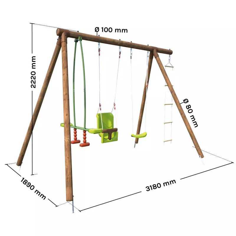 Estructura de columpio SOULET SUZON de madera