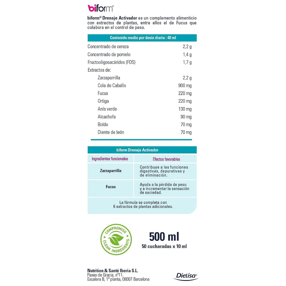 Drenaje Activador BIFORM 500ml