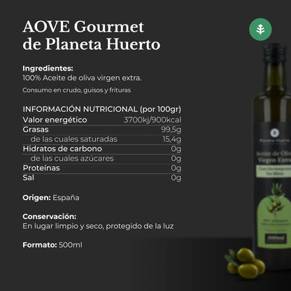 Aceite de oliva virgen extra de cosecha temprana verde sin filtrar Planeta Huerto 500 mL