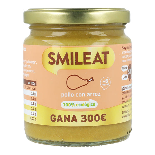 Tarrito BIO pollo con arroz +6 meses Smileat, 230g
