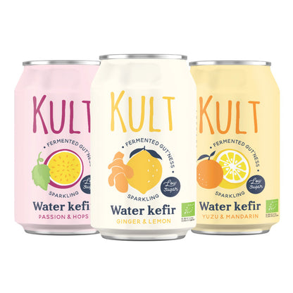 Agua de kefir Fruta Pasión-Lúpulo KULT 330 ml