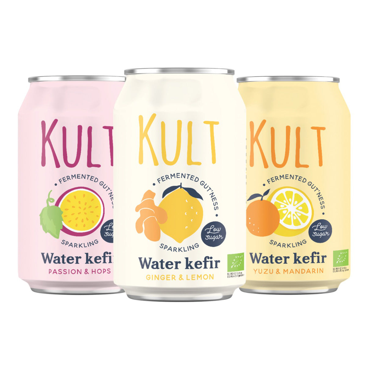 Agua de kefir Yuzu y Mandarina KULT 330 ml