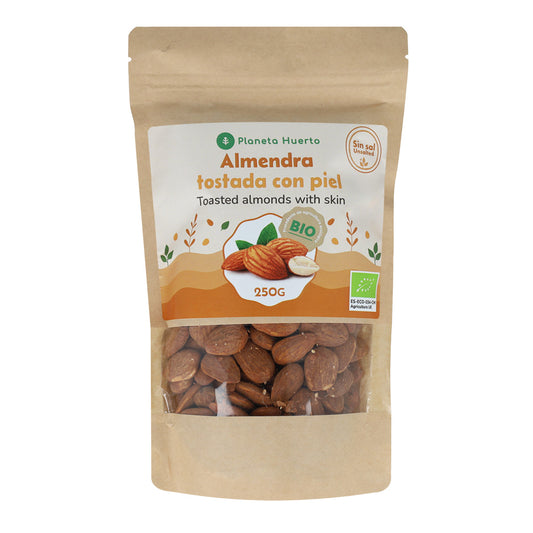 Almendra tostada con piel sin sal ECO Planeta Huerto 250 g