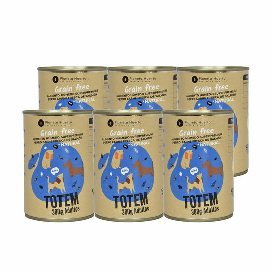 Pack 6 x Comida Húmeda Grain Free Superpremium para perro Salmón 380 g Planeta Huerto