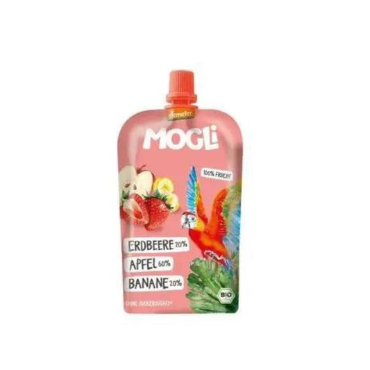 Pouchy Fresa Manzana Plátano ecológico Mogli 100 g