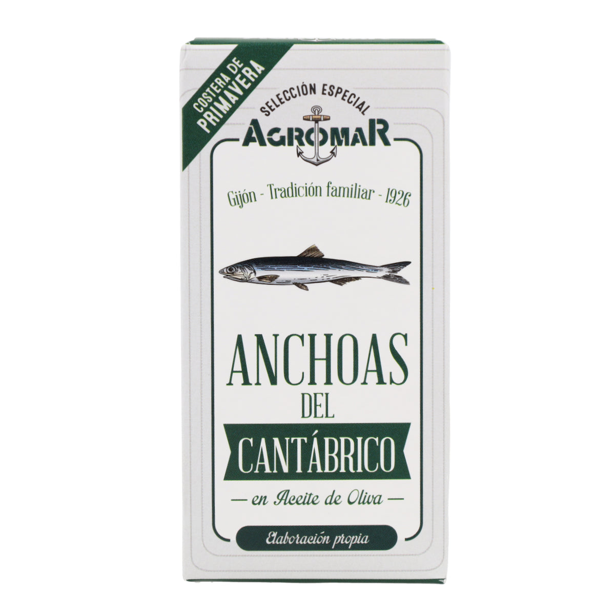 Anchoa del Cantábrico en Aceite de Oliva en lata AGROMAR 9-10 filetes (30 g peso escurrido)