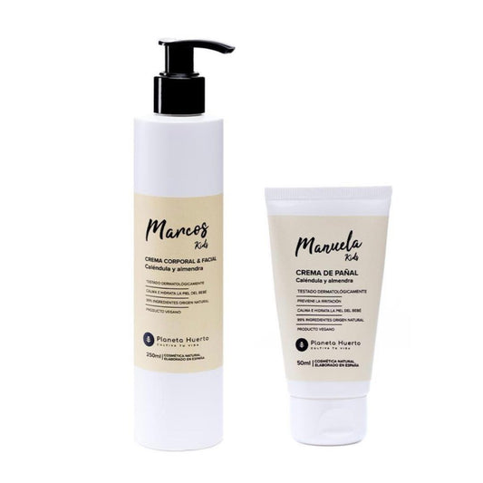Pack hidratación infantil crema pañal + hidratante Planeta Huerto