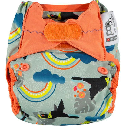 Cobertor de pañal reutlizable bambú Pop-in velcro Toucan Close Parent