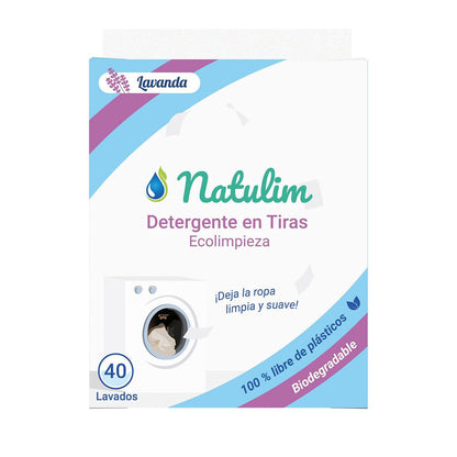 Eco Tiras de Lavar lavanda, Natulim, 40 lavados