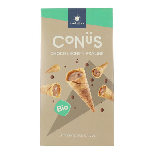 Conos de Chocolate con leche y Praliné BIO Rodellas Conu 70 g