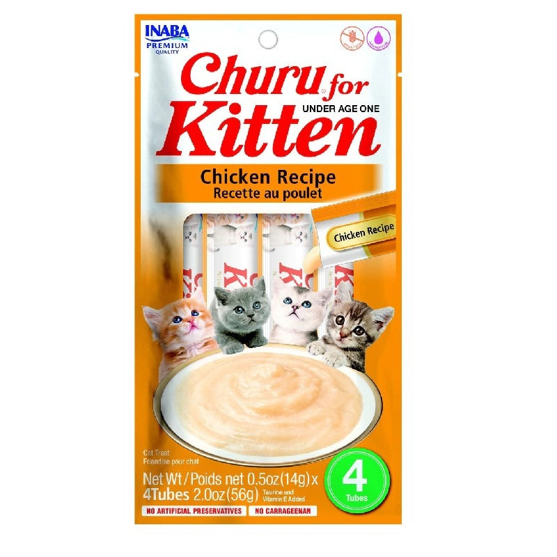 Churu Kitten receta de pollo Snack cremoso para gatos 4x14g
