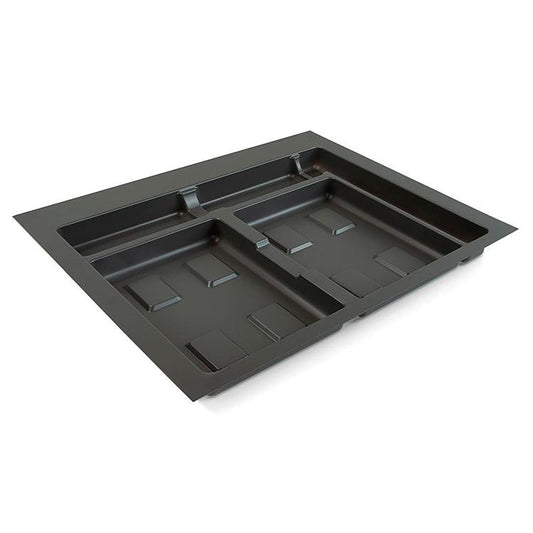Emuca Base para contenedores cajón cocina, módulo 600 mm, Plástico, Gris antracita