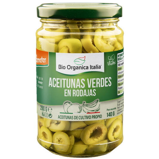 Aceitunas Laminadas Bio Organica Italia 140 gr