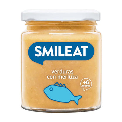 Pack 12x Tarrito BIO verduras y merluza +6 meses Smileat 230g
