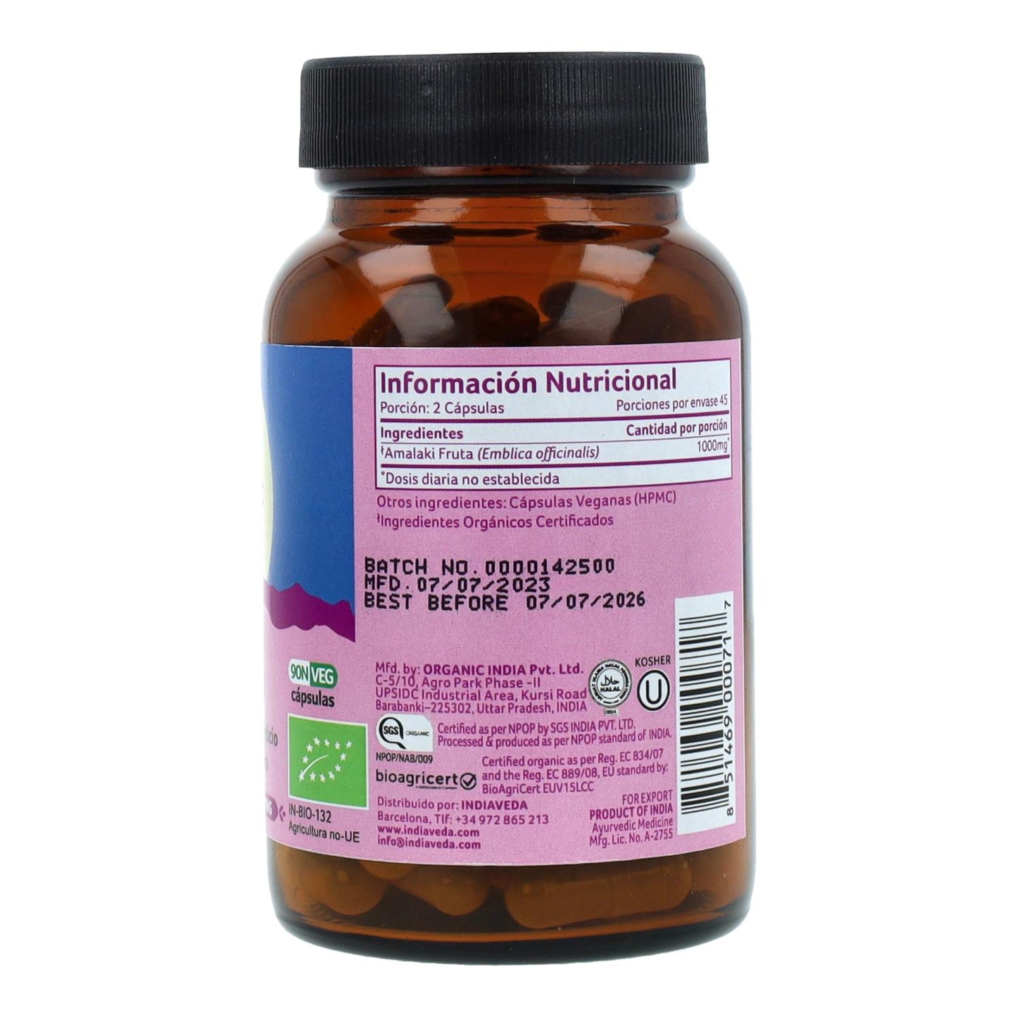 Amalaki Organic India 90 cápsulas