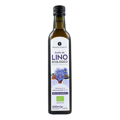 Pack 3x Aceite de Lino prensado en frío ECO Planeta Huerto 500 ml