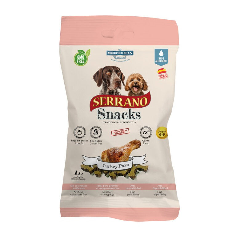 Serrano Snacks de pavo para perros 100 g Mediterranean
