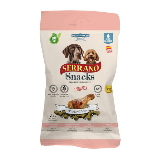 Serrano Snacks de pavo para perros 100 g Mediterranean