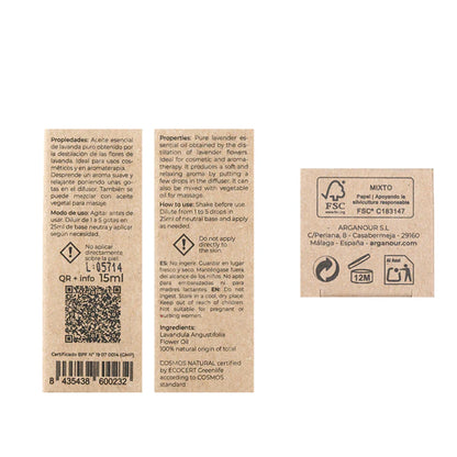 Aceite esencial Lavanda 100% puro Arganour 15 ml