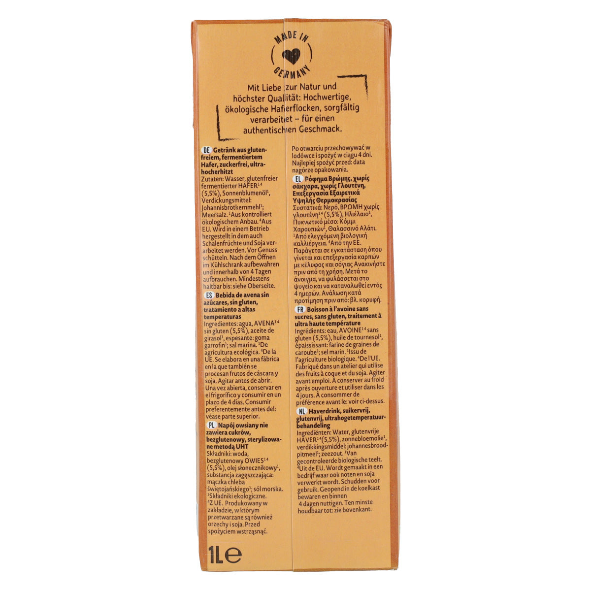 Pack 12 uds Bebida Avena Zero BIO Natumi 1 L