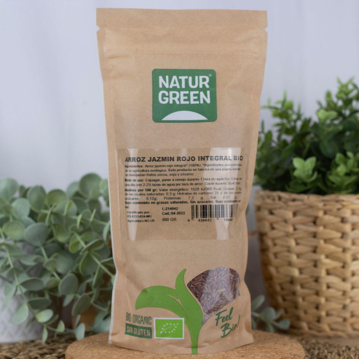 Arroz Jazmín Rojo Integral Bio NaturGreen 500 g