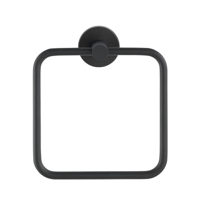 Toallero aro de acero inoxidable Bosio, negro mate Wenko