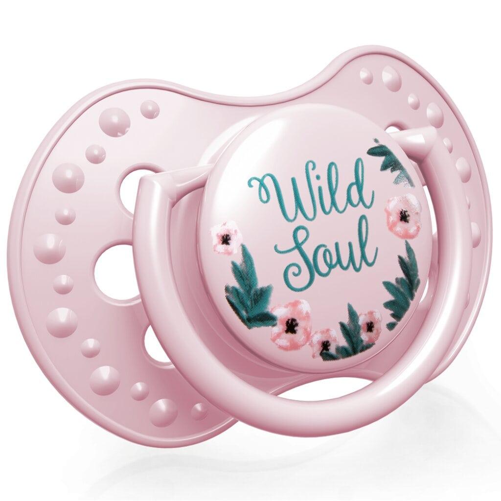 Chupetes dinámicos LOVI Wild Soul rosa/beige (2 ud.) 6-18 meses