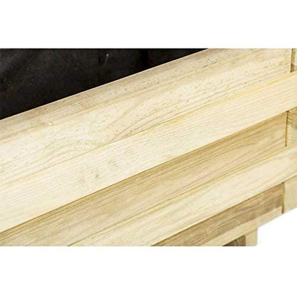 Jardinera de madera rectangular 90x40