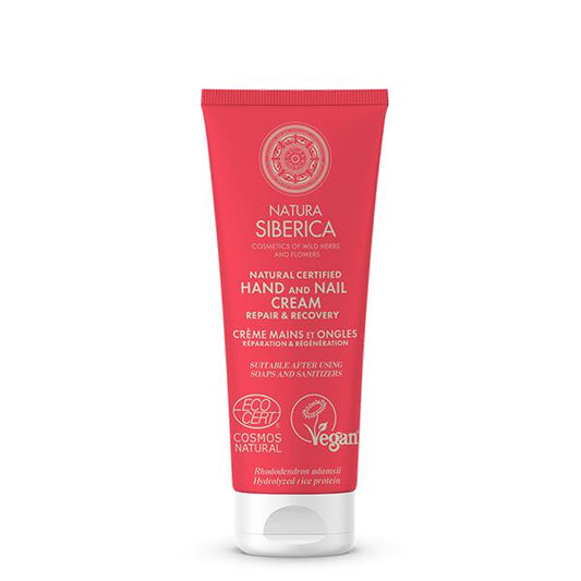 Crema de manos y uñas reparación y recuperación Natura Sibérica 75 ml