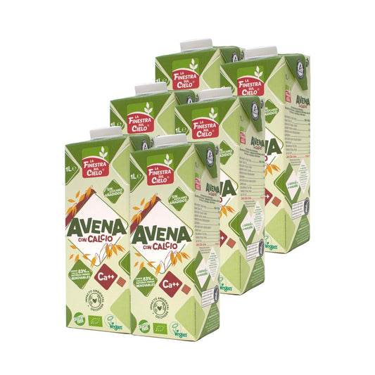 Pack 6 x Bebida de Avena con Calcio La Finestra Sul Cielo 1 L
