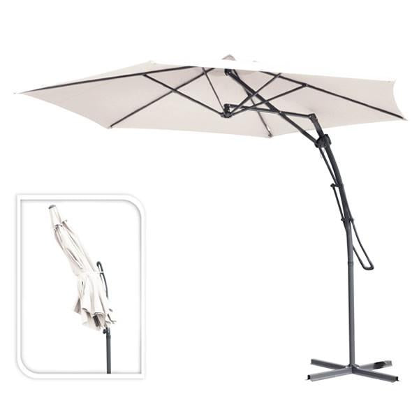 Parasol Excéntrico Ambiance 150 x 150 x 245 cm - Varios colores Marrón claro