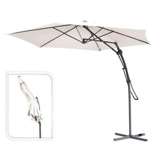 Parasol Excéntrico Ambiance 150 x 150 x 245 cm - Varios colores Gris oscuro
